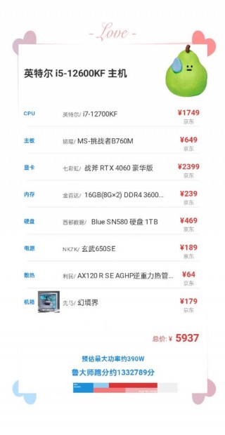 六千左右的台式电脑配置？六千左右的电脑主机配置
