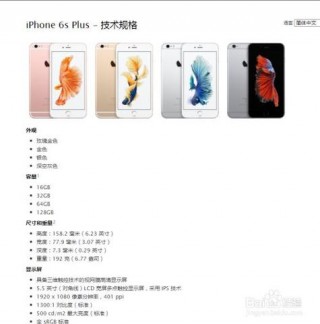 苹果6s配置参数对比？苹果6s手机参数配置参