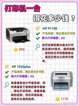 电脑打印机的费用多少钱一台，打印机多少钱1台？