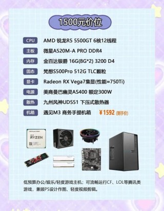 1500左右电脑主机配置，电脑配置1500以下主机如何选取？