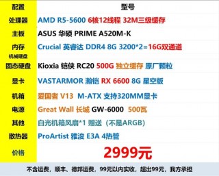 3000台式电脑最强配置，3千台式机配置？