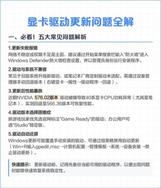 更新显卡驱动会有什么影响？更新显卡驱动会提升性能吗