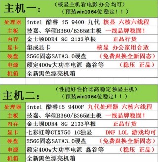 酷睿i59400f搭配什么主板和显卡？i59400f配什么主板才能发挥性能