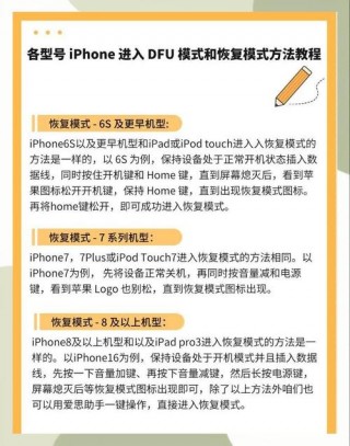 苹果dfu模式和恢复模式区别，苹果进恢复和dfu模式
