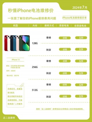 iphone13换电池原装多少钱，iphone 13换电池