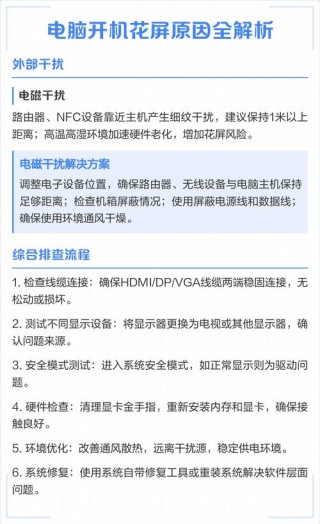 电脑花屏了是什么原因，电脑花屏了咋办