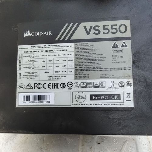 海盗船550w电源够用什么显卡