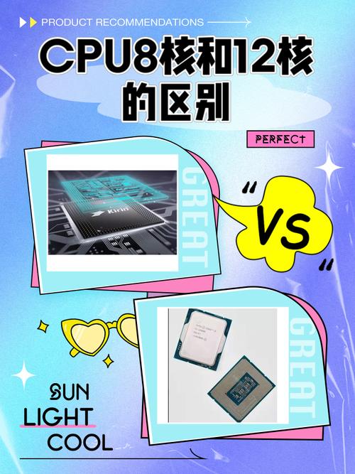电脑核心数12核和8核的区别