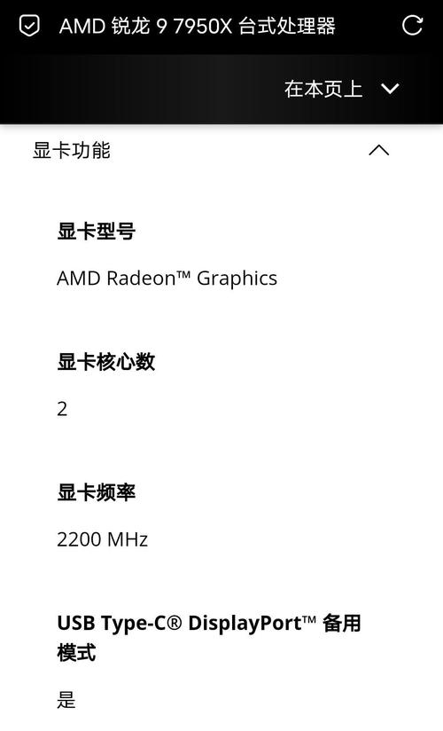 7950x核显相当于什么显卡
