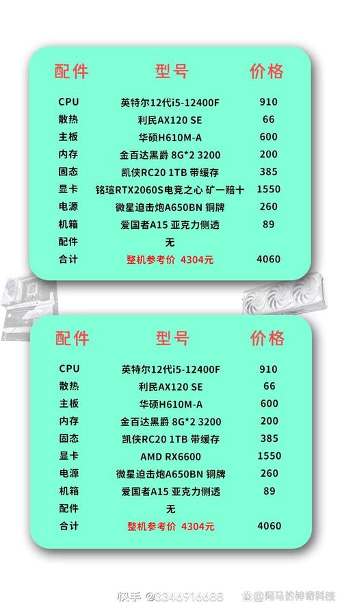 中关村组装电脑报价