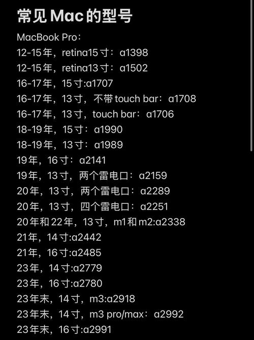 mac序列号都代表什么