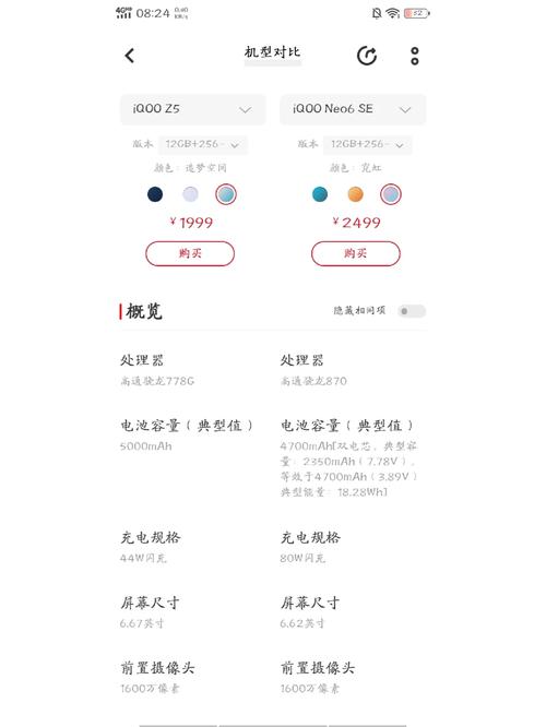 iqooneo5s和iqooneo6se屏幕对比