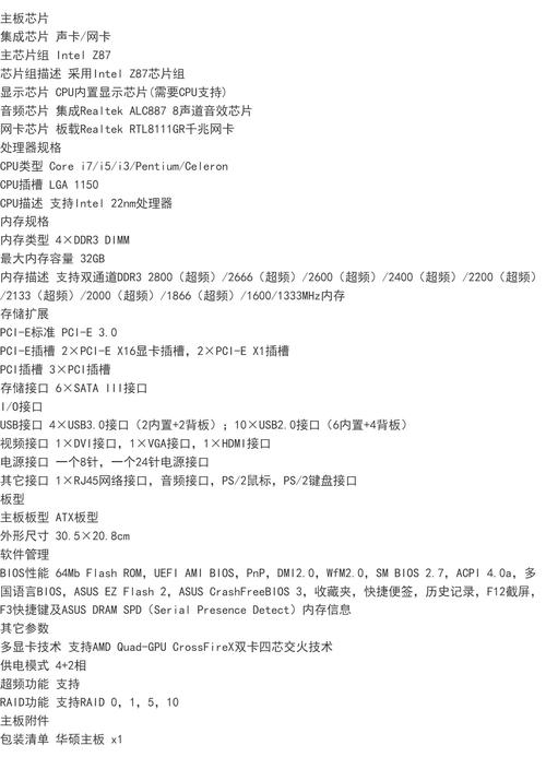 关于华硕Z87-A配置什么cpu的问题