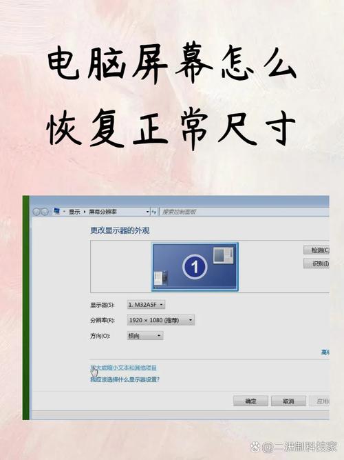 电脑屏幕显示突然变大,不是分辨率的原因,图标窗口任何东西