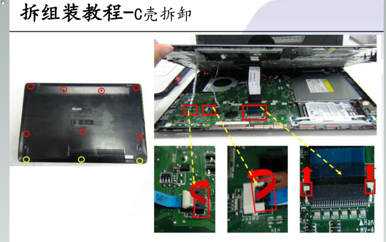 我想自己拆笔记本电脑可是螺丝都弄出来了后盖就是打不来