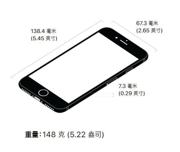 苹果8尺寸多少厘米