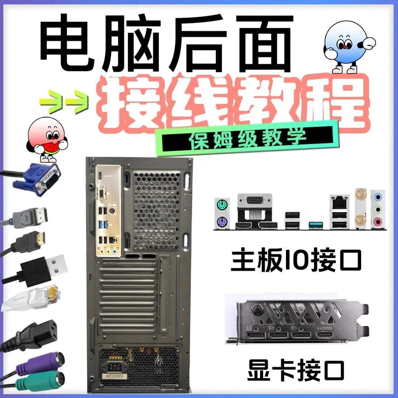 台式电脑怎么接线