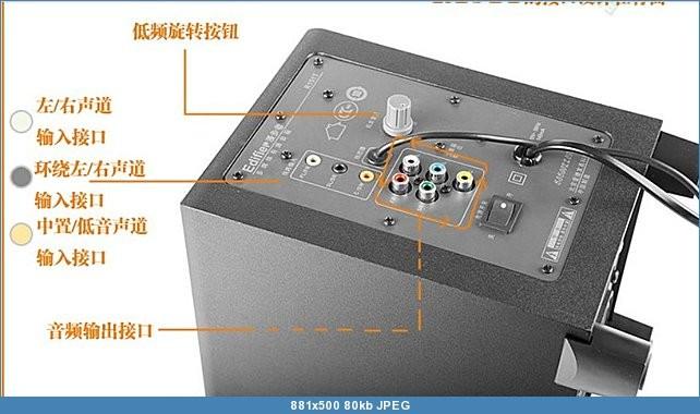 漫步者的音响怎么插线