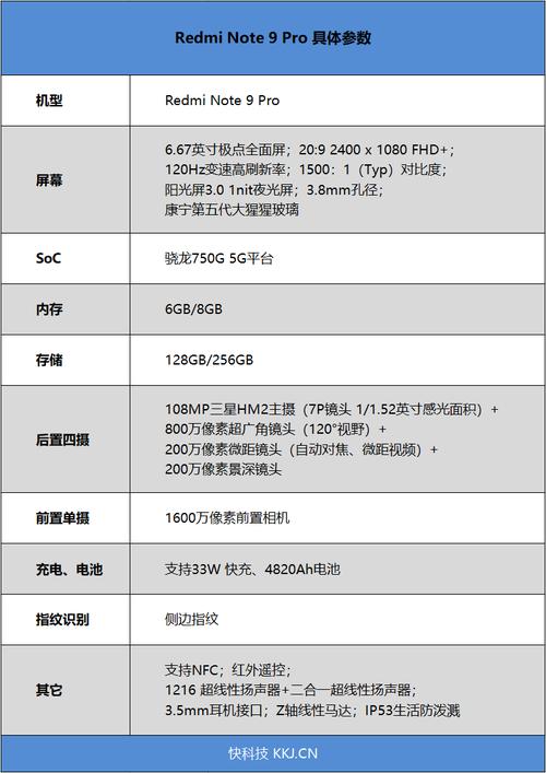 红米note9pro的尺寸