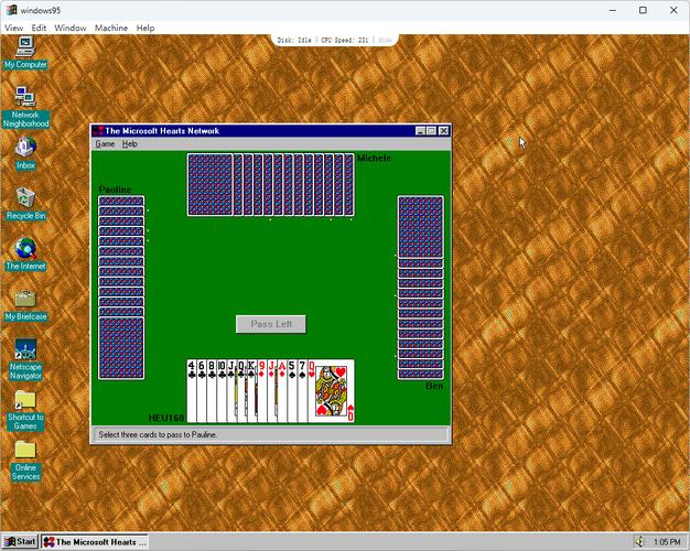 Windows95又复活了,还能玩扫雷纸牌!