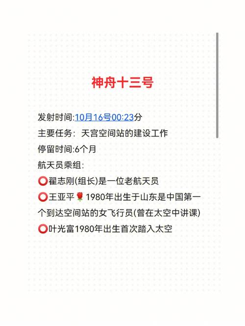 神舟13号的所有资料