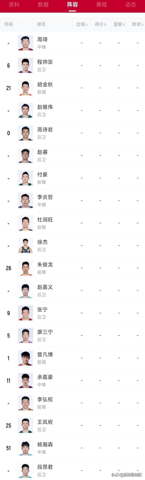 中国男篮还剩哪些人