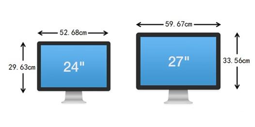 电脑显示屏27寸的尺寸_电脑显示屏27英寸是多大