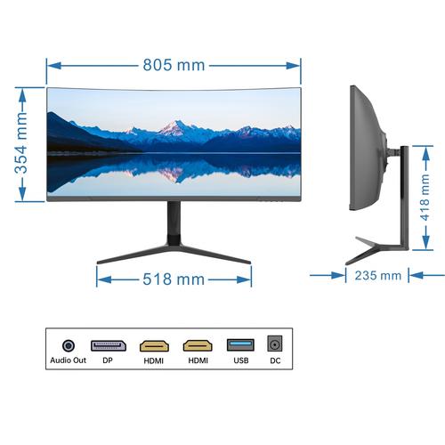 34寸显示器长宽多少21:9