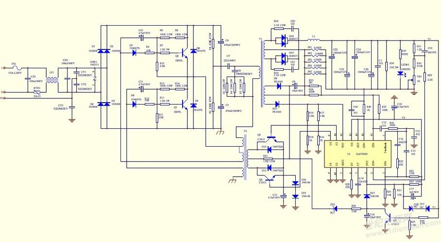 能否详细说说ka7500b引脚功能以及与之匹配的电路图情况?