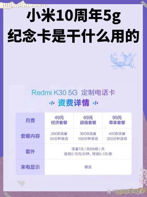 小米十周年吃到饱5g卡是什么套餐