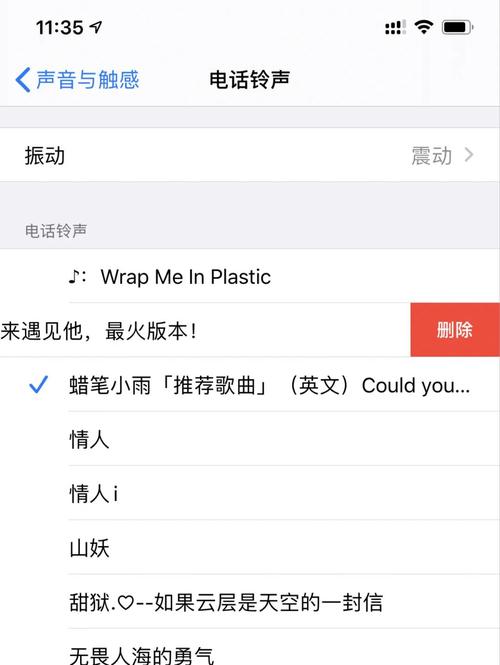 苹果手机iPhone怎么删除电话铃声