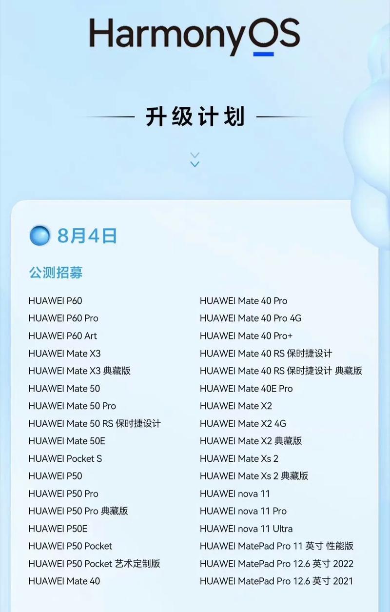 鸿蒙系统支持哪些手机