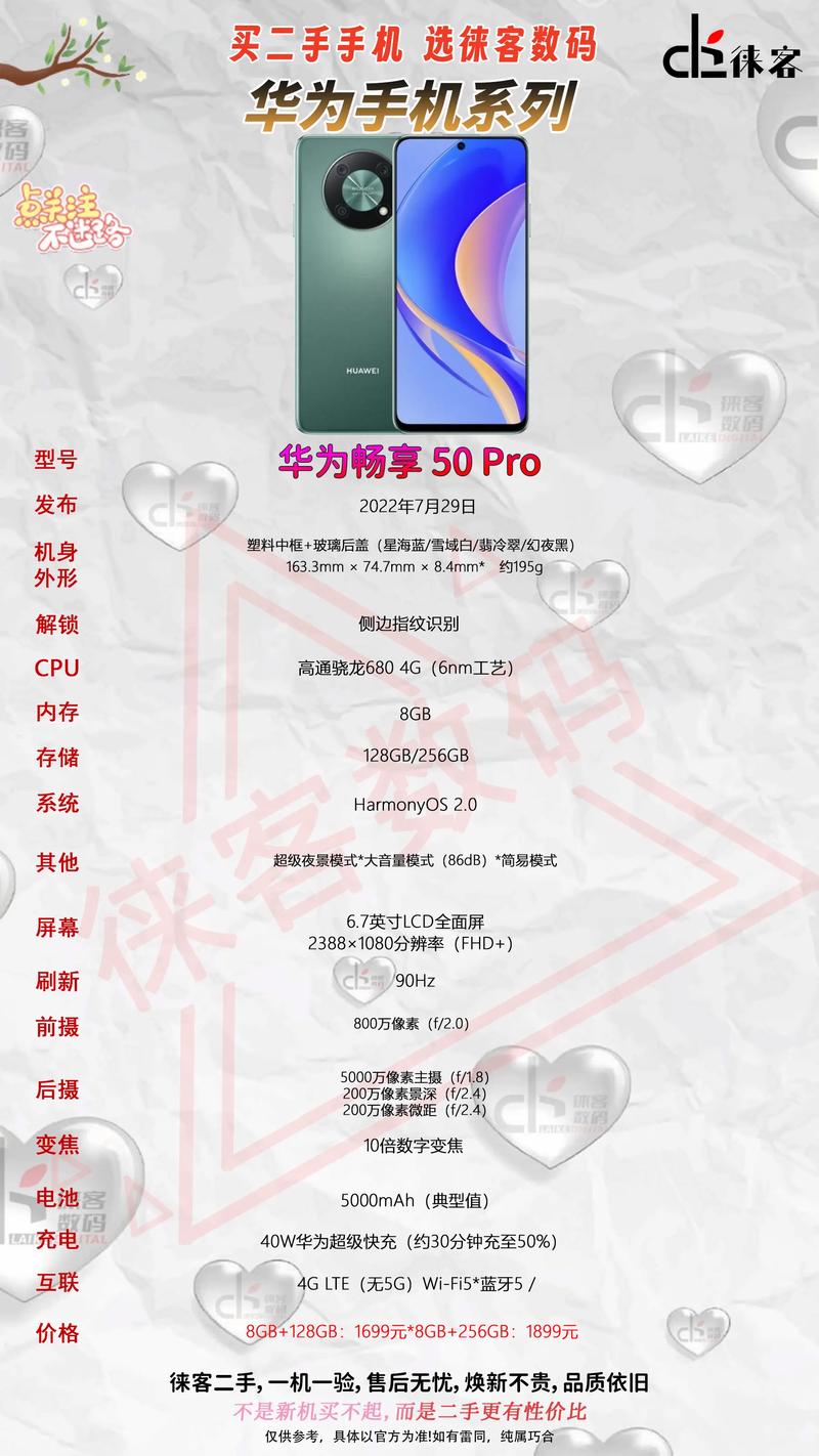 华为mate50pro参数及费用