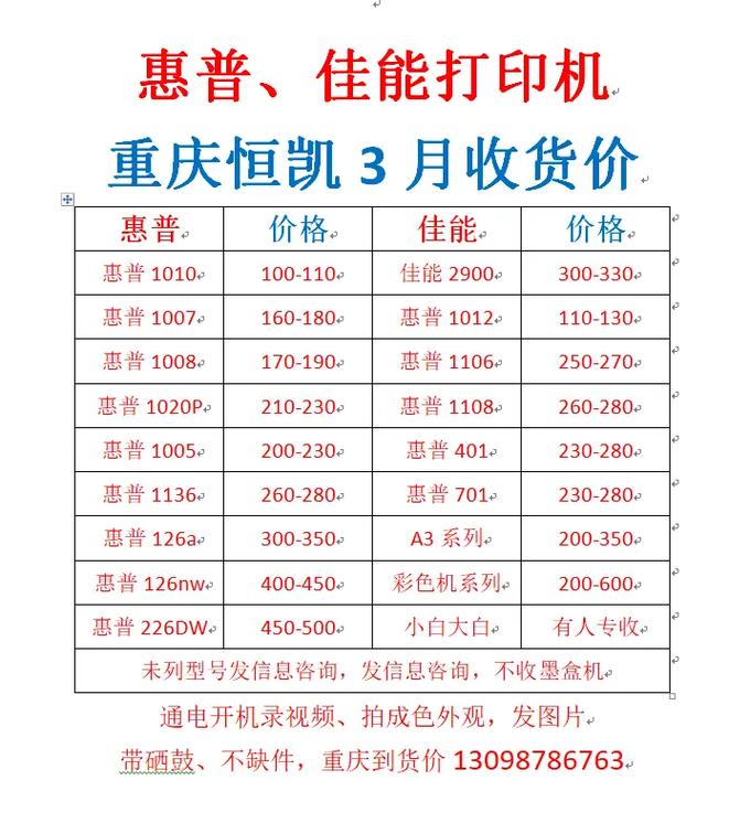 租打印机怎么收费