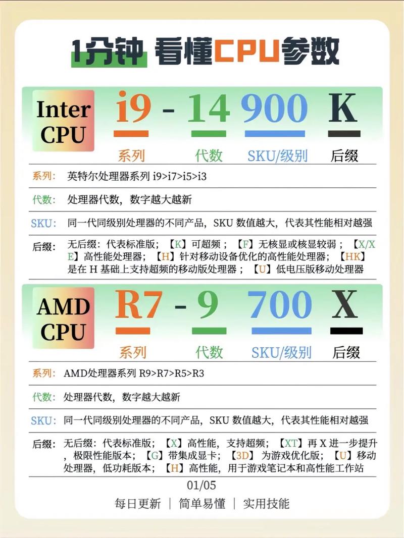 英特尔cpu型号字母详解
