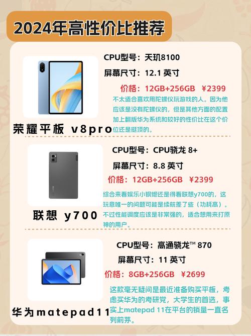 2024年平板电脑哪个牌子好性价比高?主流品牌推荐