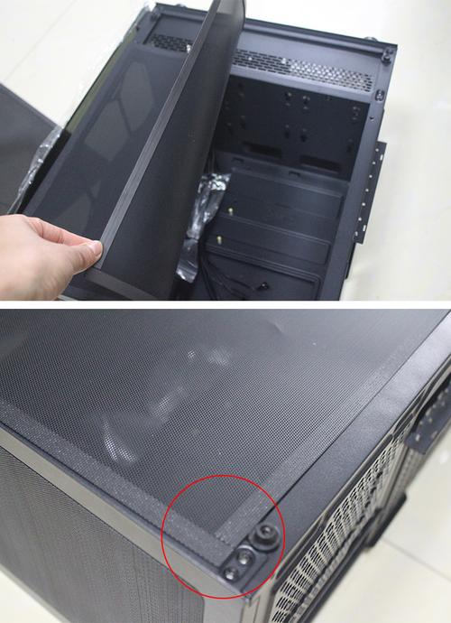 机箱侧板换成防尘网散热效果