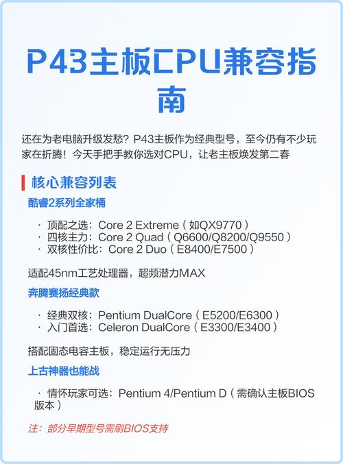 p43主板配什么CPU好?