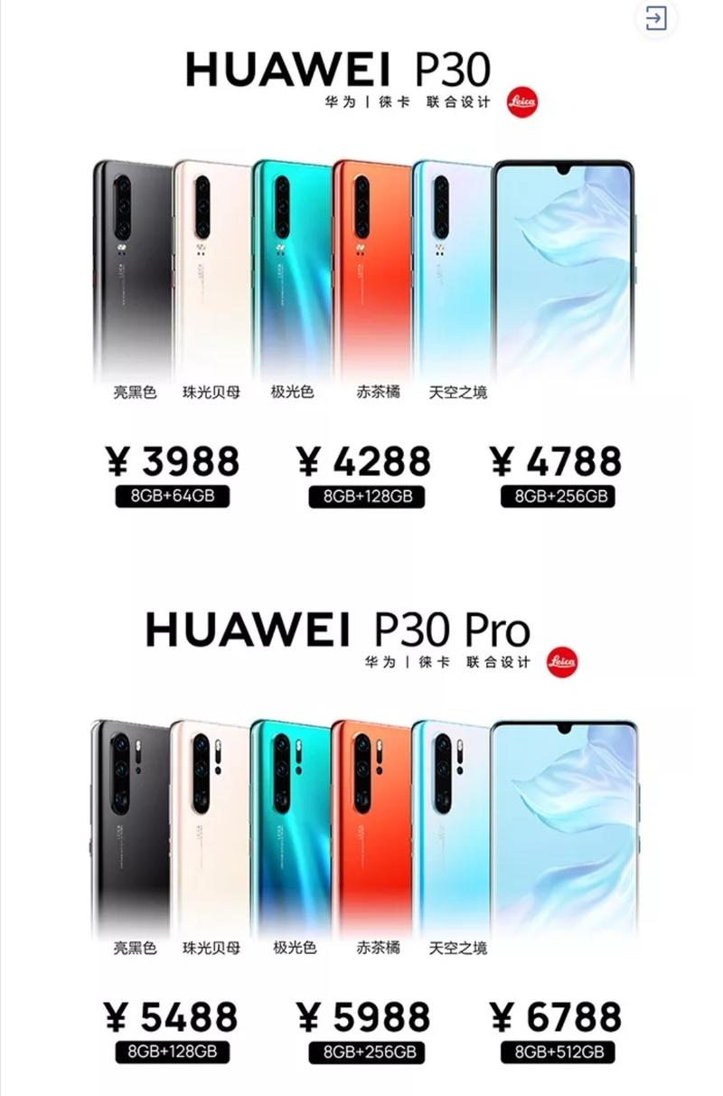 华为p30上市价多少钱