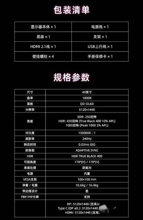 oled出货规格和售价