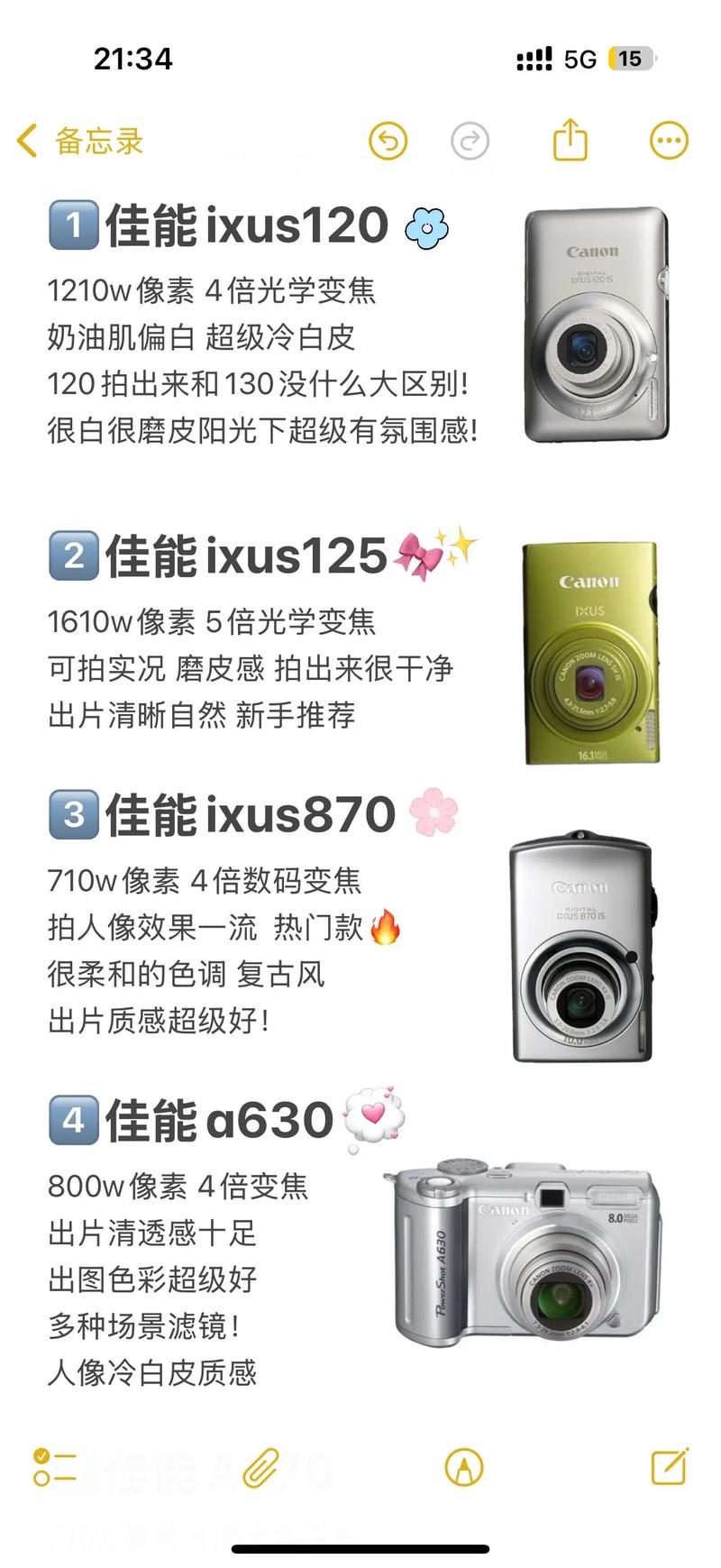 佳能ccd相机哪款比较好用?