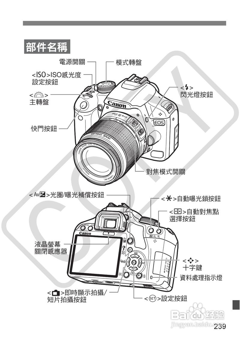 佳能500d按键图解全功能详解,佳能500d使用教程图解