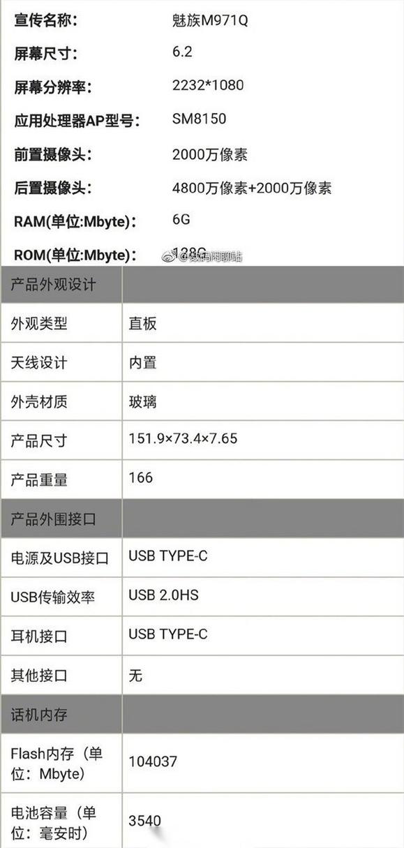 魅族16s参数详细参数