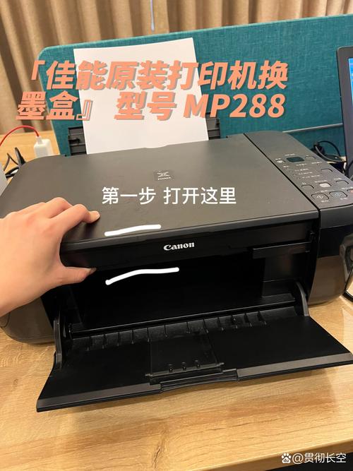 我的打印机是佳能MP288,已改连供,黑色墨水用完了,可是往外接墨盒加...