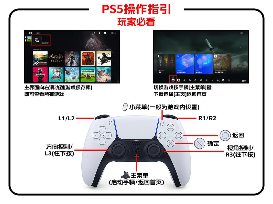 ps5游戏机怎么使用