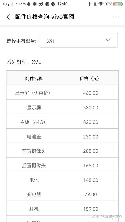 vivoX9换内屏多少钱