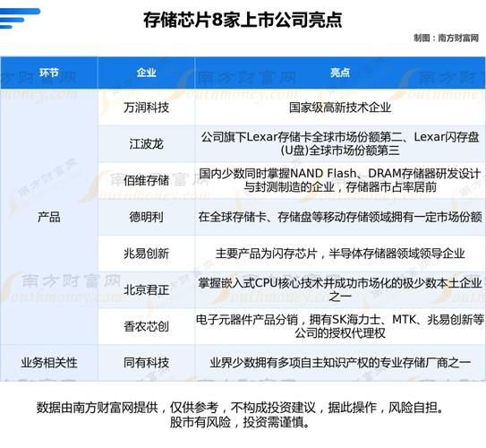 存储芯片龙头10强