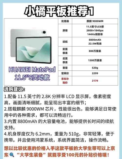 平板电脑配置清单怎么选