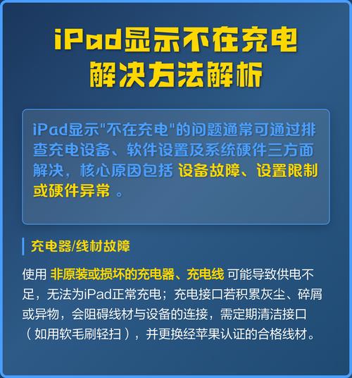 苹果平板电脑充电是可以显示充电图标但充不进去电?