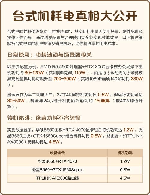 台式电脑一天的耗电量是几度?